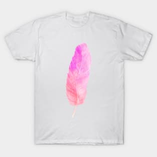 Watercolor pink feather T-Shirt